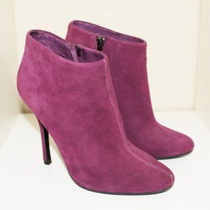ELECTRIC Purple Suede Ankle Booties - RARE